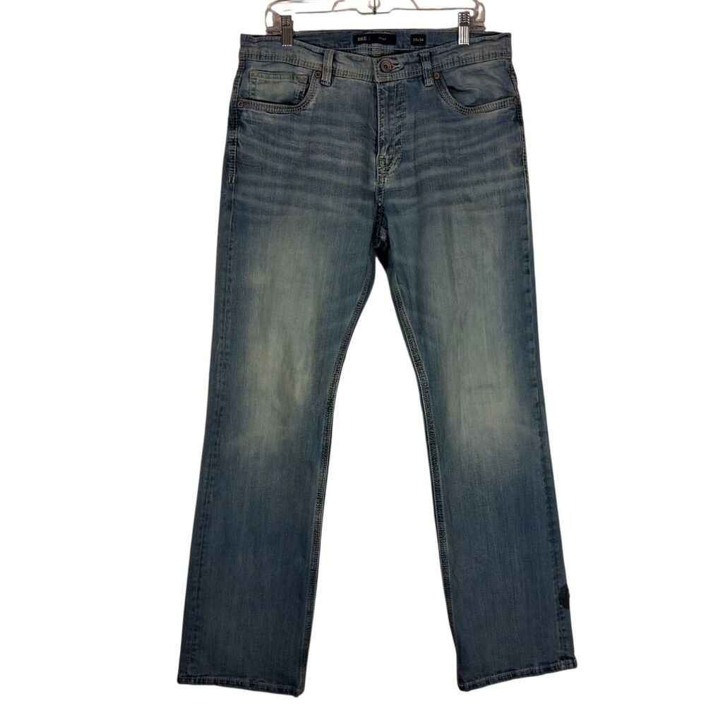 BKE Buckle tyler jeans mens 33x34 blue denim straight leg fit rock FNC23233